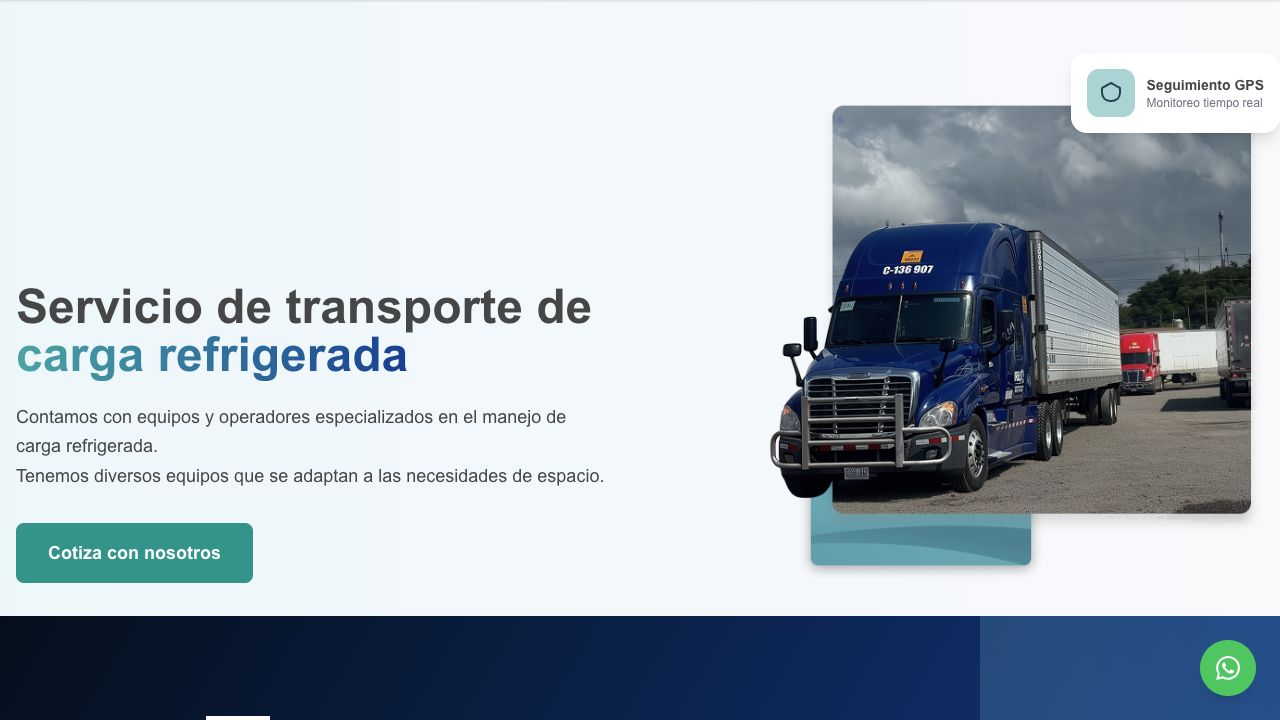 Transportes Irelo homepage hero